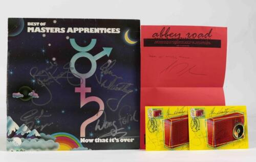 MASTERS APPRENTICES: The Best of Masters Apprentices Now that it's Over, EMI Records, signed by band members with two accompanying stamped first day covers, condition E