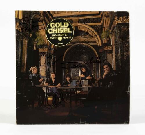 COLD CHISEL: Breakfast at Sweethearts, Elektra Records, 1979, signed by band members, condition E