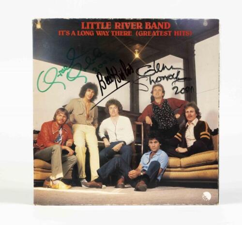 LITTLE RIVER BAND: It's a Long Way There (Greatest Hits), EMI Records, 1975, signed by band members, condition G