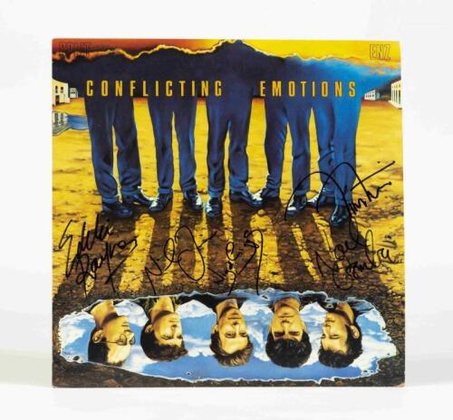 SPLIT ENZ: Conflicting Emotions, Mushroom Records, 1983, signed by band members, condition E