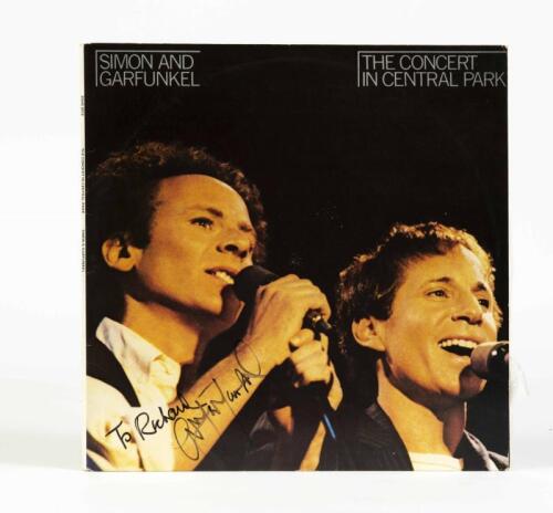 SIMON AND GARFUNKEL: The Concert in Central Park, Warner Bros, 1982, signed by Arthur Garfunkel, condition E