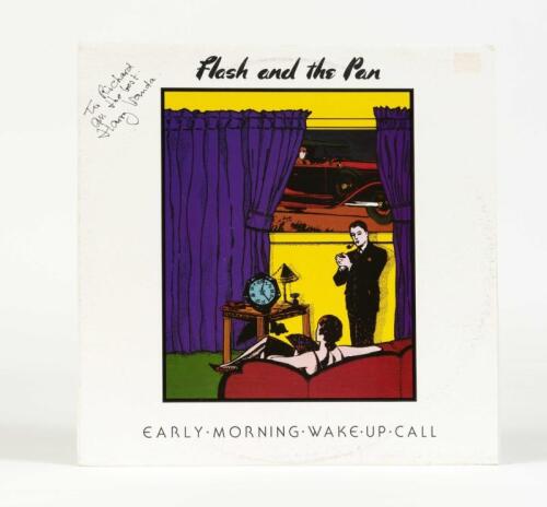 FLASH IN THE PAN: Early Morning Wakeup Call, EMI Records, 1984, inscribed "To Richard, all the best, Harry Vanda", condition E