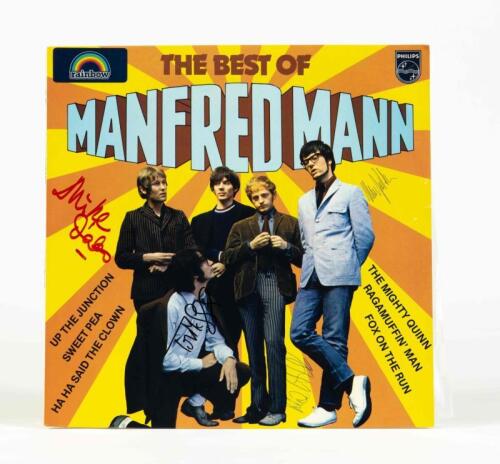 MANFRED MANN: The Best of Manfred Mann, Rainbow Records, 1968, signed by band members, condition E