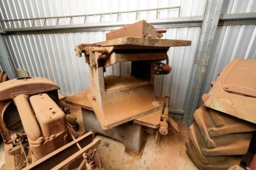 Two heavy cast metal wood working machines&nbsp;by&nbsp;J Sagar & Co