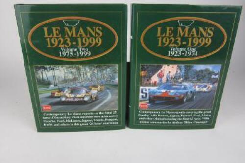 LE MANS: Two volumes of 'Le Mans 1923 - 1974' and '1975 - 1999' by Brooklands Books.