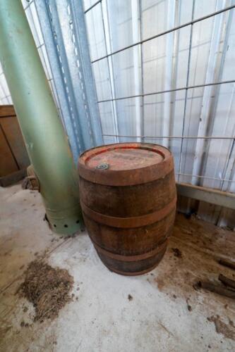 An early Golden West metal bound barrel