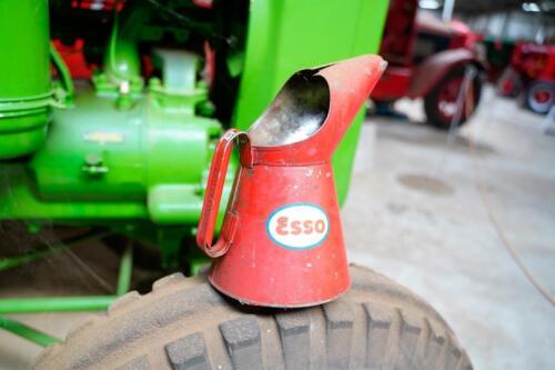 A large half gallon Esso tin oil pourer