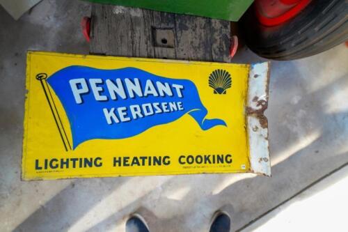 A double-sided Pennant Kerosene pole mount enamel sign by A. Simpson & Sons Ltd, Adelaide