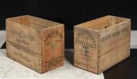 TEXACO: Two early 20th century American Texaco oil tin timber packing crates