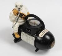 MICHELIN: A 1920s/1930s French metal Bibendum figural compressor produced by Michelin, 28cm high - 2
