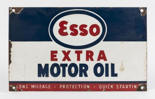 ESSO: An original Esso enamel sign "Extra Motor Oil", 27 x 44cm