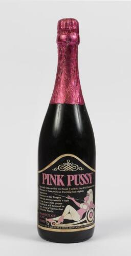 PINK PUSSY: A circa 1970s novelty bottle of Liebich & Sons South Australian wine