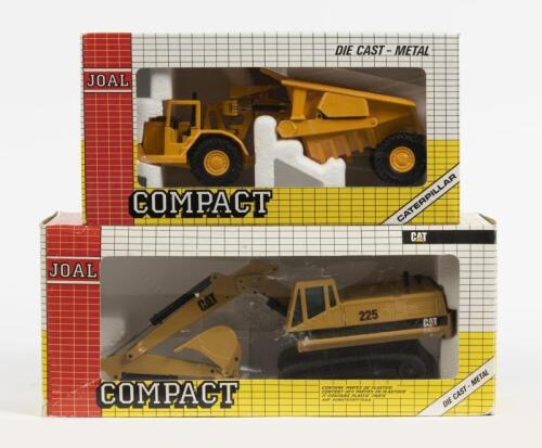 CATERPILLAR: Two 1:70 scale Joal diecast models, CAT 361 tractor with tipper and CAT C225 hydraulic excavator, NIB