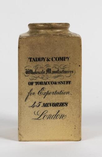 TOBACCO JAR: A Victorian Tabby & Company ceramic tobacco jar, 16.5cm high