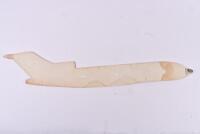 TAA: A large original cardboard cutout of a TAA 727 Jet aeroplane, 98cm long - 3