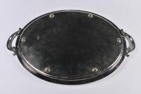 VICTORIA YACHT CLUB: A large circa 1882 Victoria silver plate two handled trophy tray, 66cm wide - 2