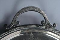 VICTORIA YACHT CLUB: A large circa 1882 Victoria silver plate two handled trophy tray, 66cm wide - 5