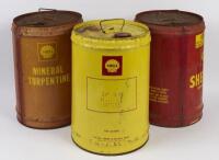 SHELL: Three Shell 5-gallon tins - 2
