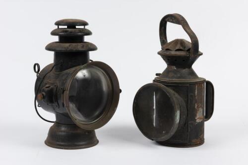 LAMPS: Two Edwardian coach/station lamps