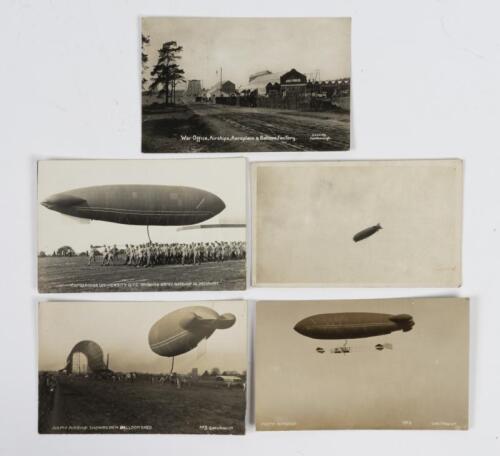 AIRSHIP: Five origin circa 1920s postcards of airships, mostly depicting British airships, No. 3 & 4 by Gale & Polden Ltd.