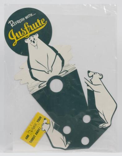 JUSFRUTE: An original Jusfrute point of sale fold up advertising sign, unmade in original packaging