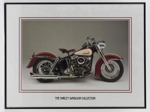 HARLEY DAVIDSON: A framed Harley Davidson poster, 54 x 72cm overall
