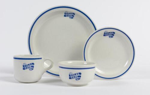 COLES: A vintage Coles Cafe cup and bowl