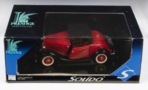 A 1:18 scale Solido diecast model of a Ford Cabriolet in original box