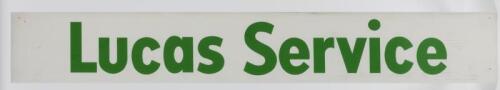 LUCAS: A Lucas Service point of sale sign printed on corflute, 13 x 89cm