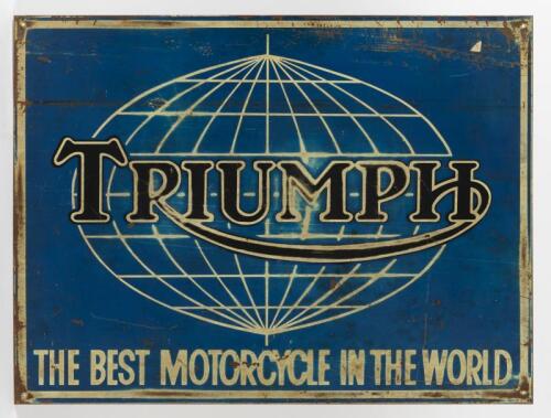 TRIUMPH: A reproduction tin advertising signs, 45 x 60cm