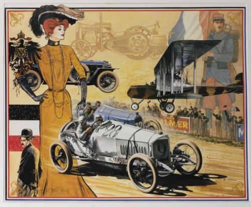IMPORTANT EVENTS: Three prints depicting significant historical events from various decades mounted on foam core board, each 61 x 71cm overall