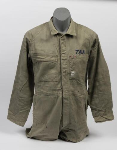 TAA: A pair of 1960/70s TAA mechanics cotton overalls by Cushen Clothing Company, size 5