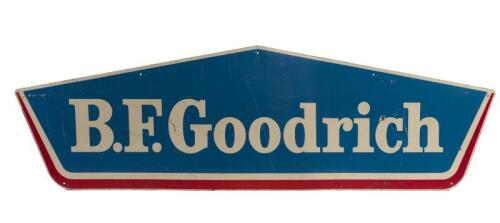 GOODRICH: A large original circa 1970s B.F.Goodrich tin sign, 55cm high, 179cm wide.