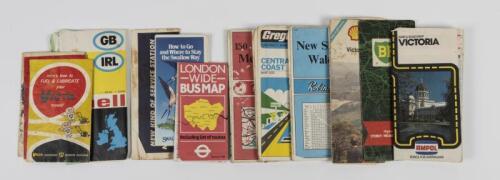 MAPS: A collection of vintage maps including maps produced by Ampol, BP and Shell