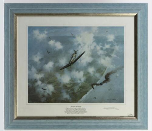 SPITFIRE: A signed limited edition (375/800) print "Against the Odds" by Michael Turner, signed and editioned lower right by the artist