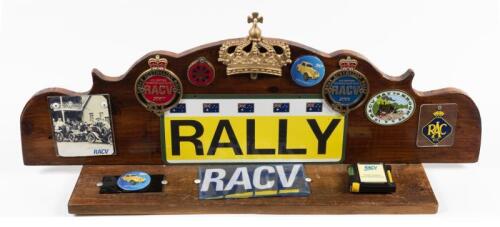 RACV: An RACV display featuring various RACV badges etc., 31cm high