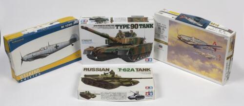 MILITARY MODELS: A collection of incomplete of reboxed model kits