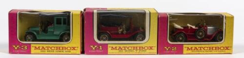 MATCHBOX: Three Matchbox 'Model of Yesteryear' models. Y1 - Y3. Boxed