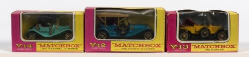 MATCHBOX: Three Matchbox "Models of Yesteryear' models. Y-12 - Y-14