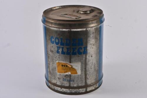 GOLDEN FLEECE: A circa 1970s 20 litre Golden Fleece oil drum