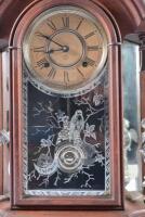 EIGHT DAY CLOCK: An early 20th century walnut eight day Triumph mantel clock by the Ansonia Clock Company - 9