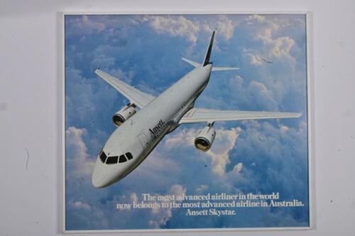 ANSETT: An original framed promotional poster for Ansett Skystar