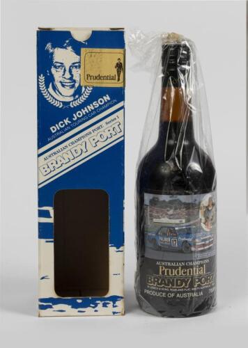 DICK JOHNSON: A bottle of Liebich vintage port commemorating Dick Johnson Australian Touring Car Champion