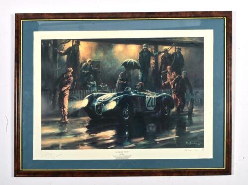 JAGUAR: A limited edition (238/850) photographic print 'Winners first Time out' by Alan Fearnley,
