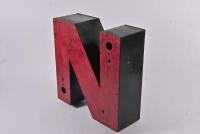 N: A large metal 'N' letter, 46cm high, 46cm wide - 2