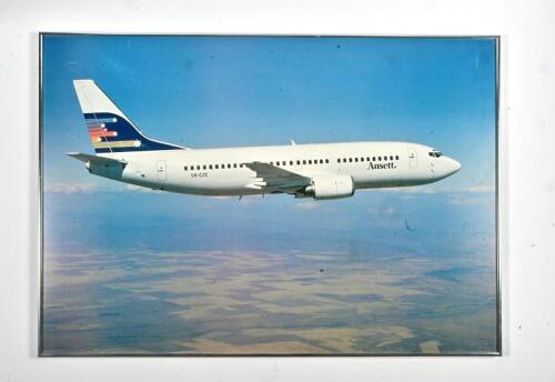 ANSETT: A large original framed promotional poster for Ansett, 67 x 97cm overall