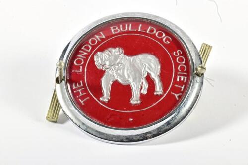 LONDON BULLDOG SOCIETY: An interesting 1960's 'THE LONDON BULLDOG SOCIETY' car badge