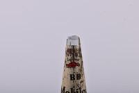 MOBILOIL: A nice early double sided Mobil Oil 'Gargoyle' 6-bottle garage rack set with bottles and pourers - 17