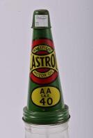 CASTROL: An early Castrol Wakefield oil bottle rack with six embossed bottles including three quart and three pint glass bottles - 21