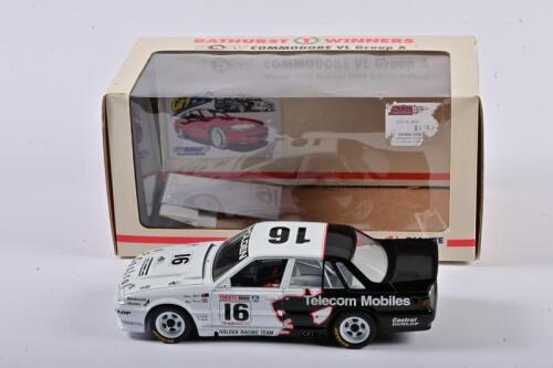 COMMODORE: A 1:18 scale Biante Holden VL Commodore group A as race by Grice/Percy in 1990 Tooheys 1000 winner, #16, missing the two rear view mirrors and the aerial, in fitted box
